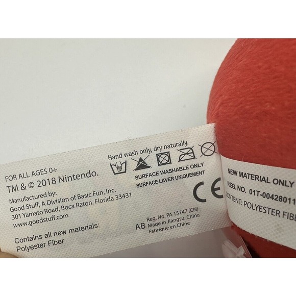 Super Mario Bros Powerup Mushroom Red White 6 Inch Plush Stuffed Toy 2019 - Picture 4 of 4